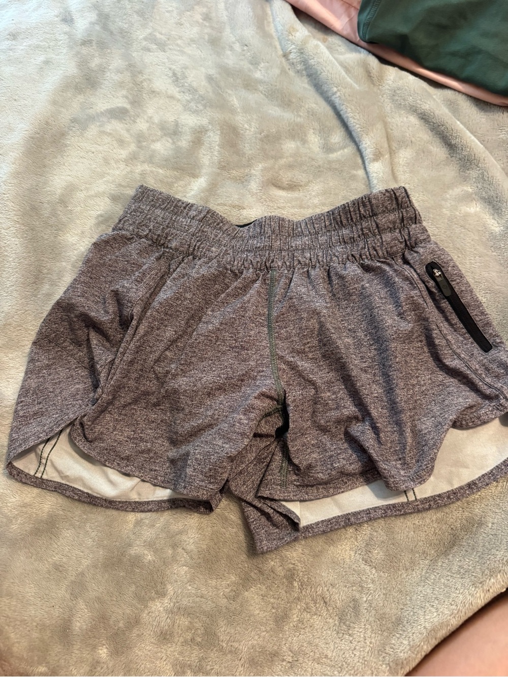 lululemon athletica Heather Gray Athletic Running Shorts